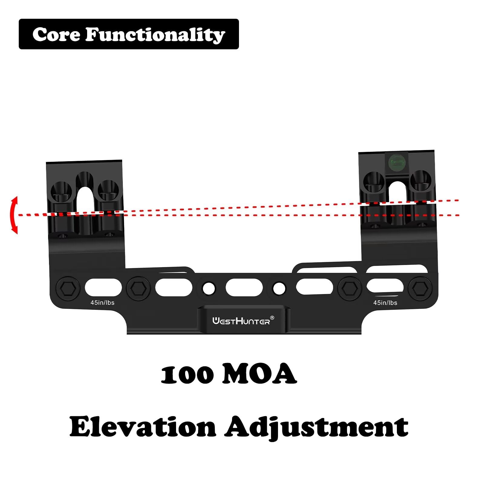 WestHunter Optics Precision WH304 Dovetail Scope Mount, Exclusiva para Competencias Deportivas | Brown