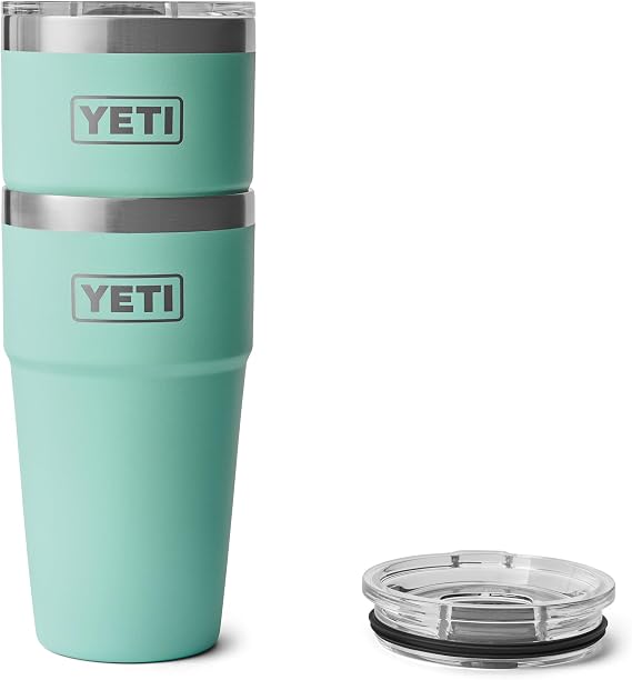 YETI Rambler 20 oz (591 ml) Stackable Cup, Seafoam | Stainless Steel Coffee Cup with MagSlider Lid (Not Leakproof), Insulated Coffee Tumbler Keeps Drinks Hot or Cold