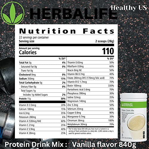 herbalife herbalife protein drink mix vanilla flavor 840g nutrient dense healthy snack protein