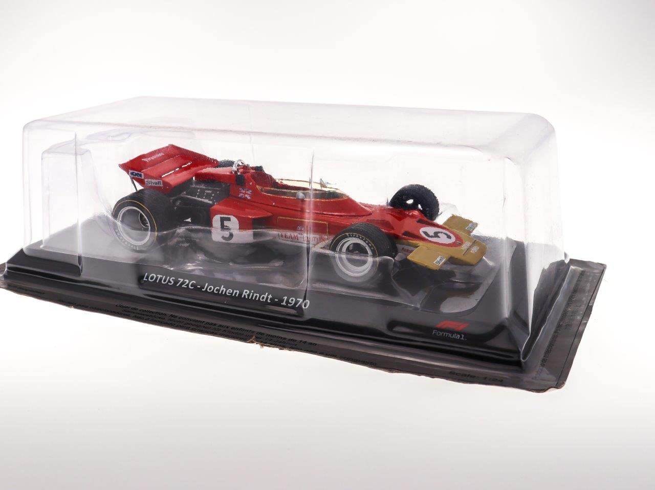 OPO 10 - Coche de Fórmula 1 Escala 1/24 Compatible con Lotus 72 - Jochen Rindt - 1970 - OR038