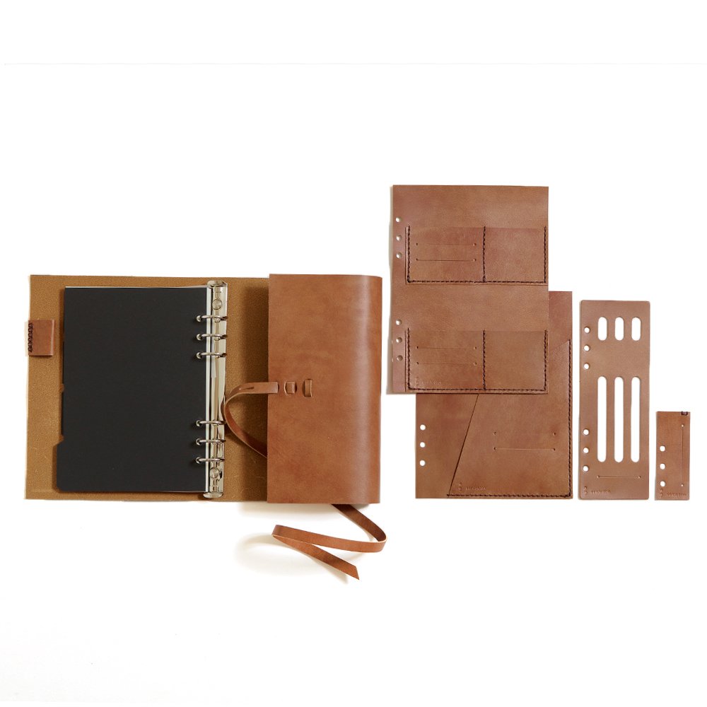 Amazon.co.jp: KAKURA 日本製 A5 牛革 システム手帳セット 紐巻き 職人