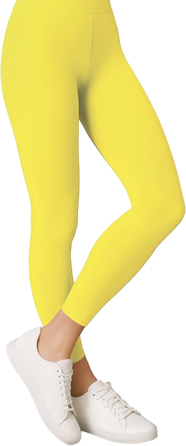 Beistle Yellow Footless Tights – Adult Stretchy Polyester Costume Leggings, Solid Color Tights for Halloween Costumes, Stage Performances, Themed Events, Outfit Photo Booth Styling & Event Wear