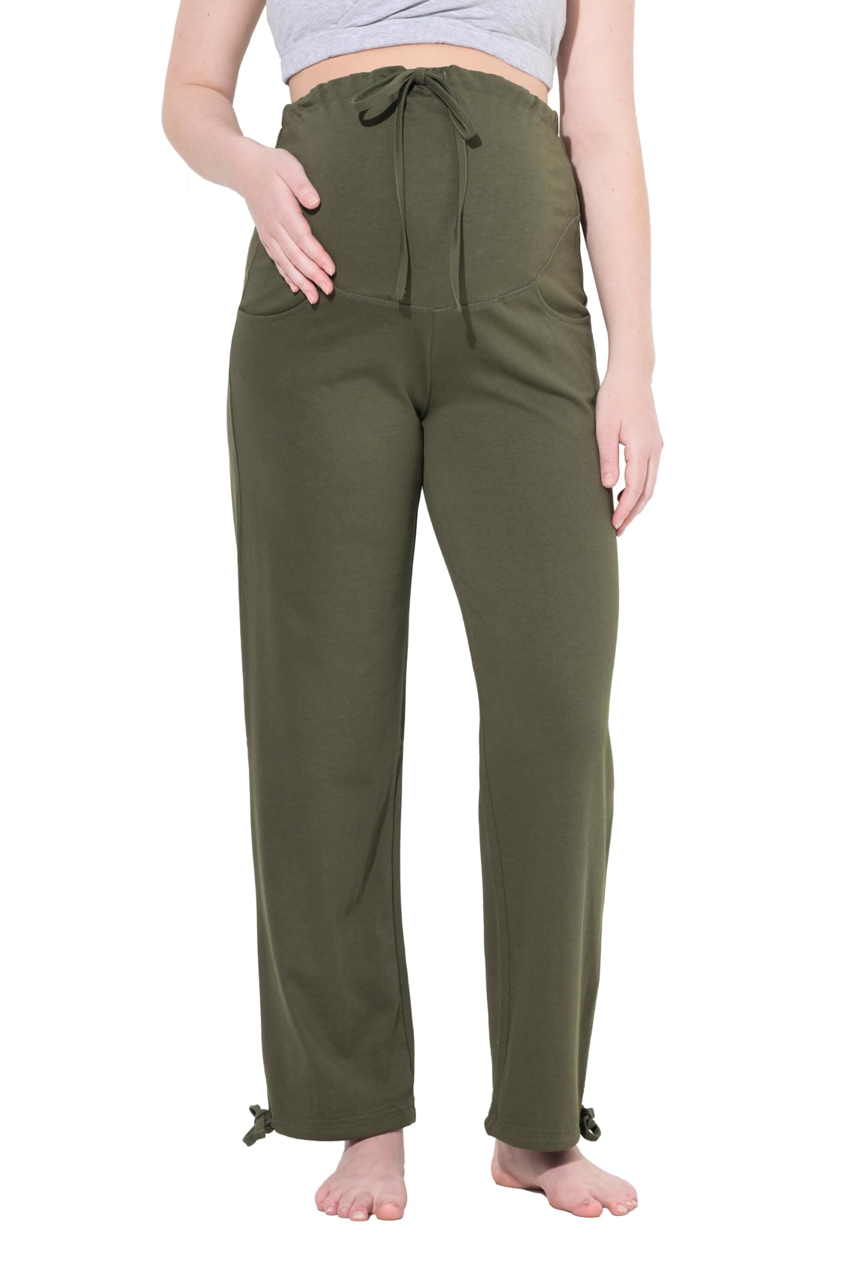 Ulla Popken Umstandsmode Damen große Größen Übergrößen Plus Size Sweatpants, breiter Bund, Biobaumwolle 803640