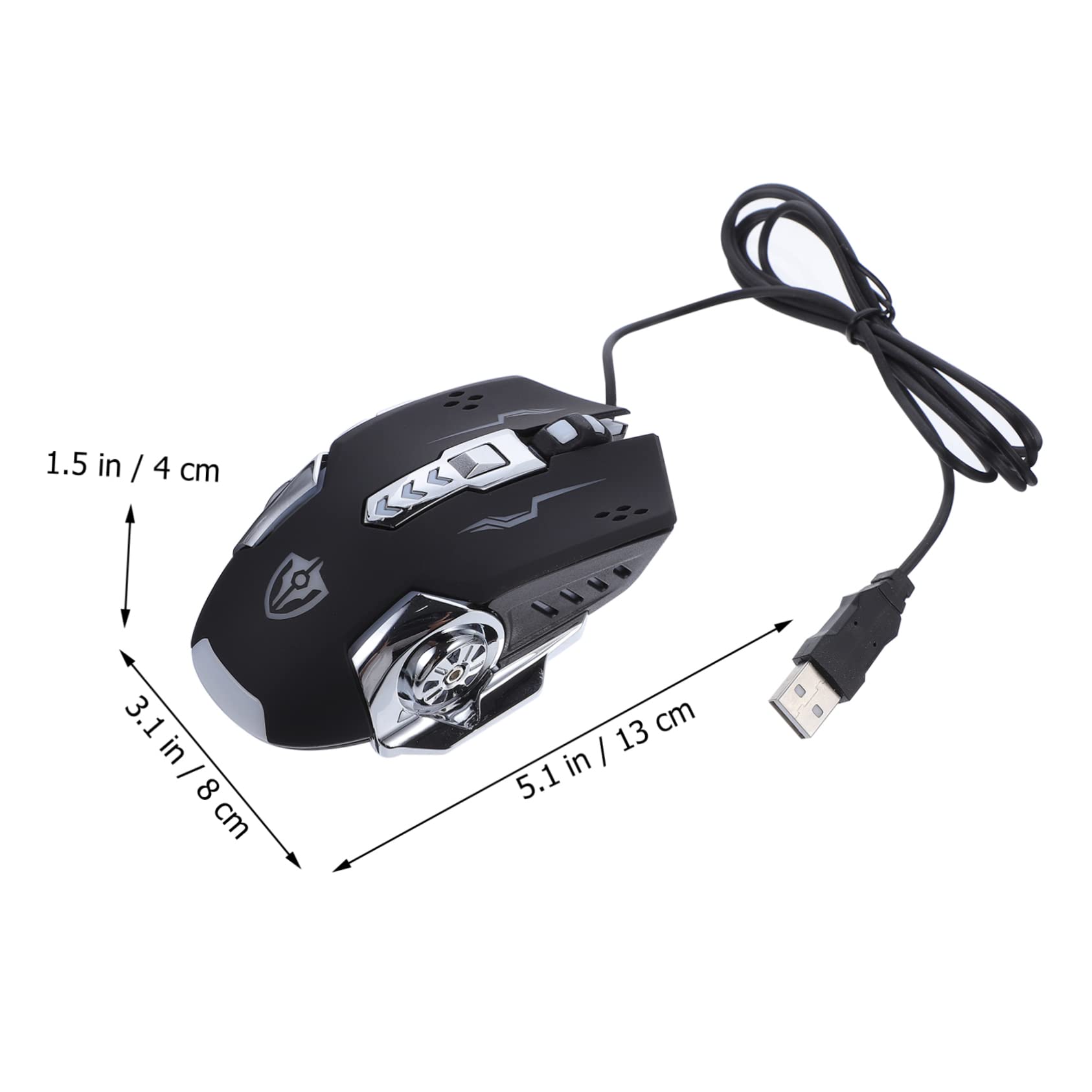 Gatuida Mouse Cablato Da Gioco Con Illuminazione a Led Ergonomico Per Il Massimo Comfort Struttura in Plastica Abs Per Pc/laptop.