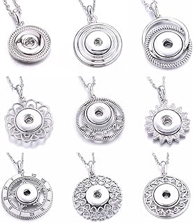 Sponsored Ad - Snap Button Jewelry Necklace Rhinestone Crystal Snap Necklace Fit DIY 20MM 18mm Snaps Buttons Pendant Neckl...