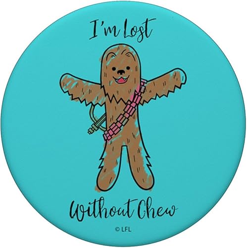 Miniatura 3 de Star Wars Chewbacca I'm Lost Without Chew - PopSockets de dibujos animados con agarre y soporte para teléfonos y tabletas