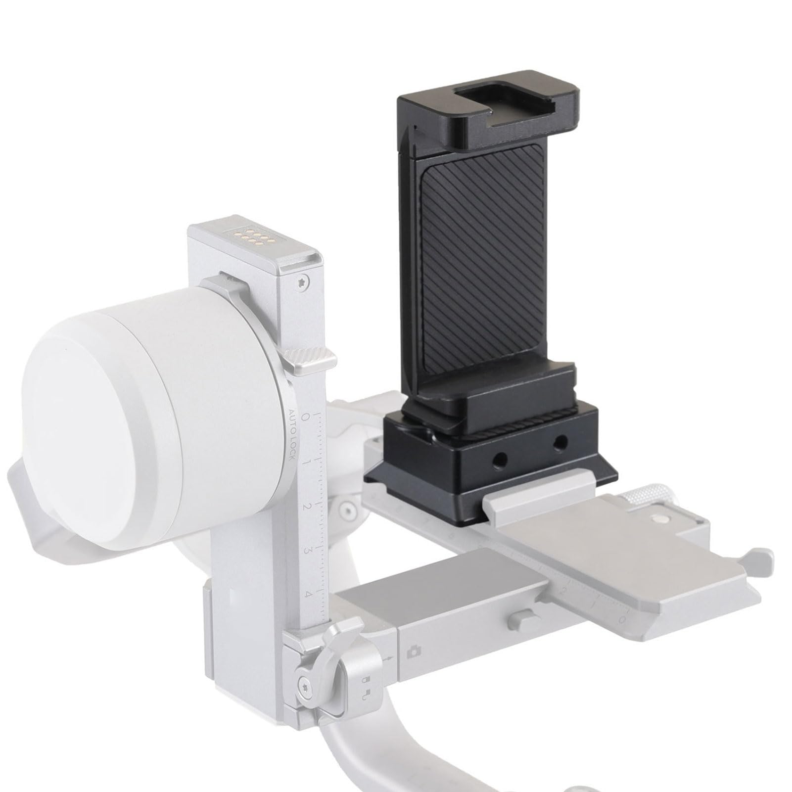 Supporto per Telefono, Morsetto per Telefono in Metallo per RS2 RSC2 RS3 RS4 RS4 Pro Mini Stabilizzatore con Slitta Fredda e Fori Filettati 1/4 3/8, per Smartphone da 61-92 Mm