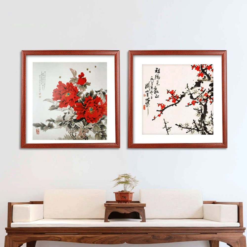 Amazon.co.jp: 額縁 無垢材額装 中国書道と絵画 書道 クロスステッチ