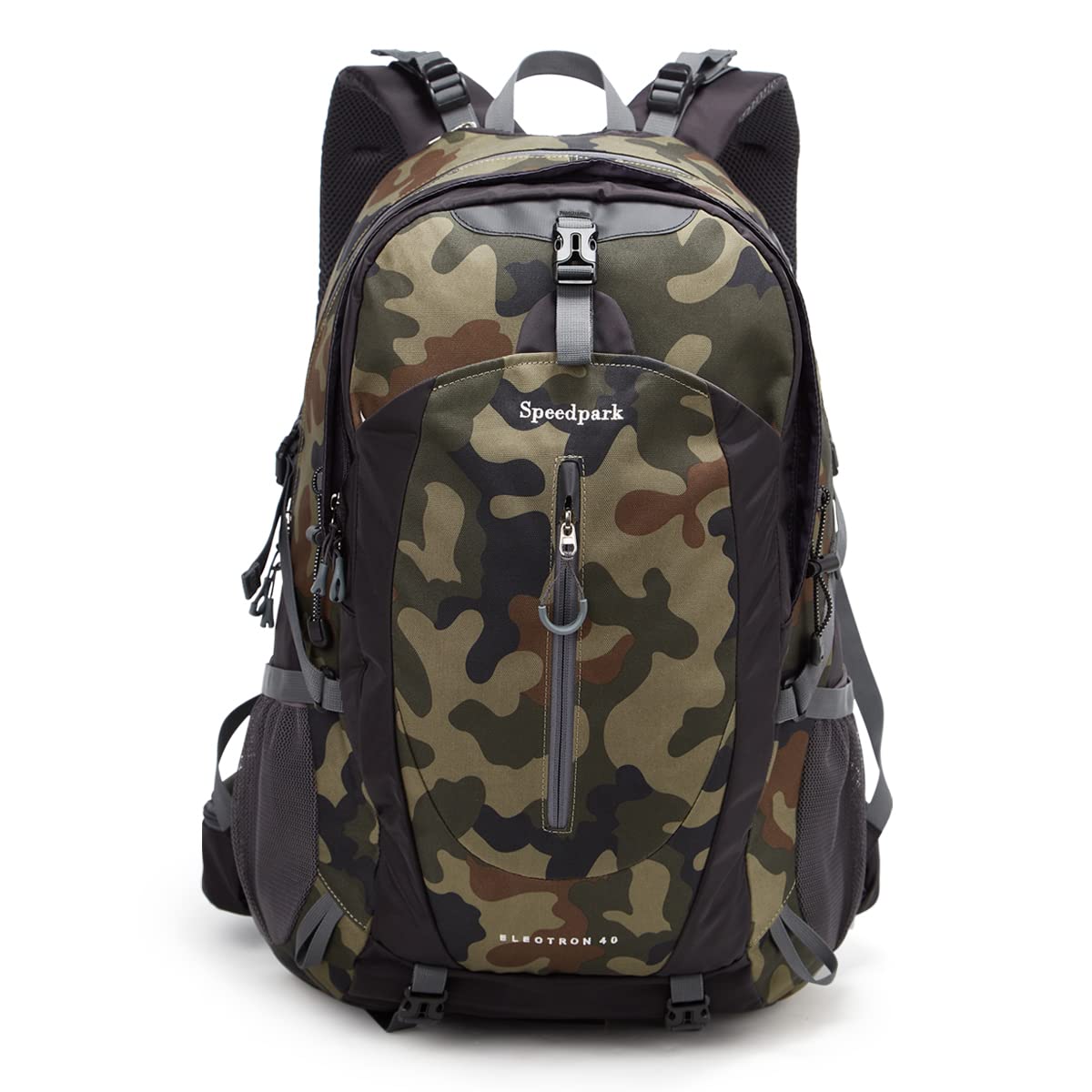 SPEEDPARK Mochila de senderismo de 40 litros, impermeable, con cubierta de lluvia, trekking, mochilas de viaje para hombres y mujeres, Camo, 40L, senderismo al aire libre, Camo, 40, Senderismo al aire