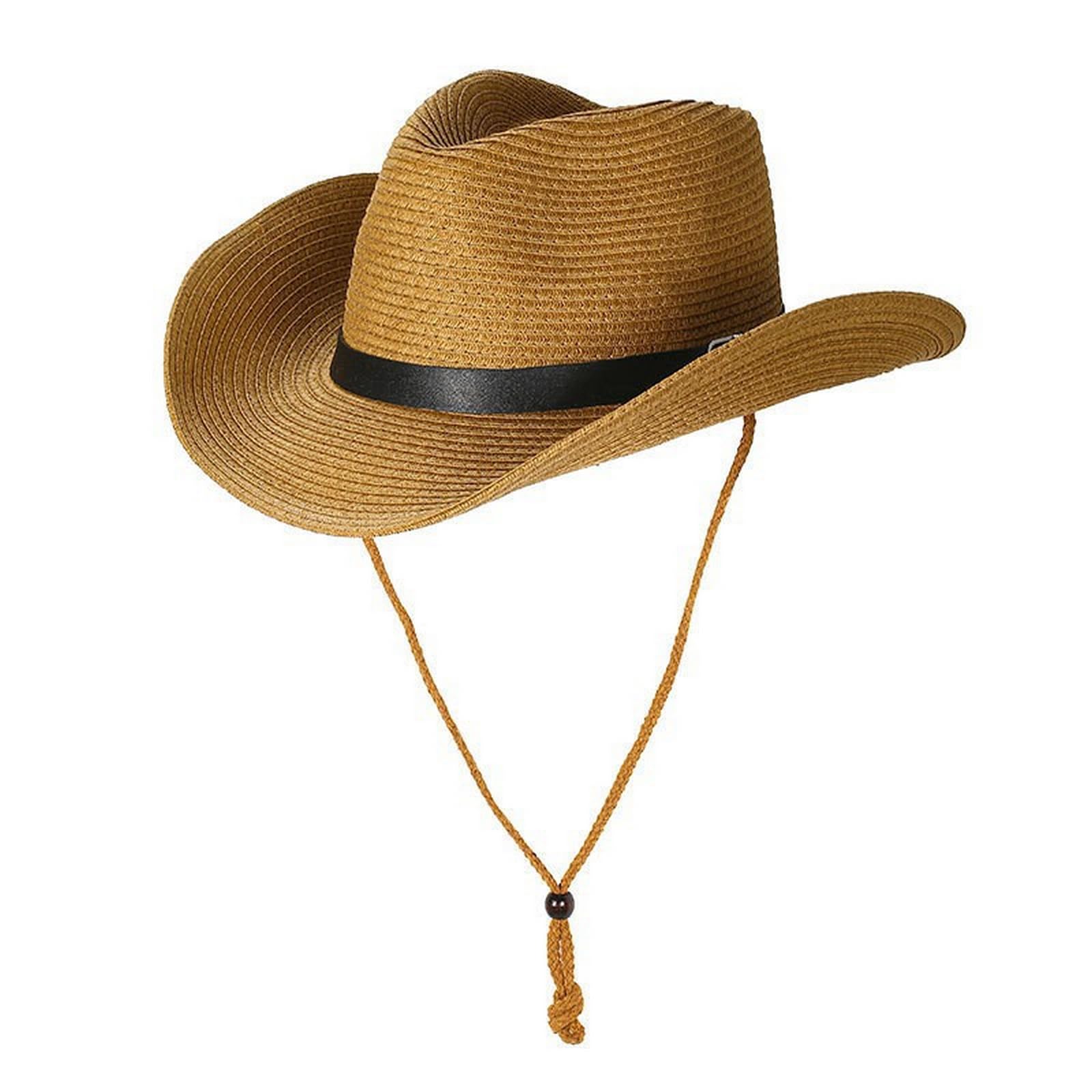 Cappello Pescatore Uomo Cappelli da Sole Estivi in Paglia Intrecciata A Tesa Larga Spiaggia