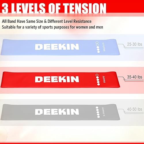 Miniatura 4 de Deekin 20 bandas de resistencia, bandas de resistencia para ejercicio, equipo de ejercicio, banda elástica para mujeres y hombres, fitness en casa,