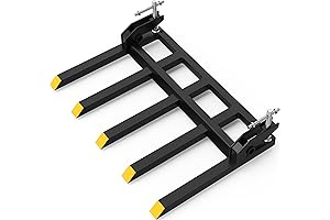 YINTATECH 48 inch Clamp on Debris Forks Bucket, Tractor Front End Loader Pallet Fork Attachment