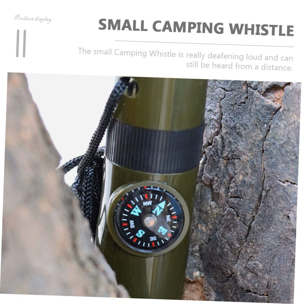 Yardwe Kompasspfeife Led Ligts Led-Light Vergrößerungsspiegel Campingpfeife Led-Pfeife Radio Kaffee-Thermometer Multifunktionale Notfallpfeife Pfeife Mit Trageband Abs