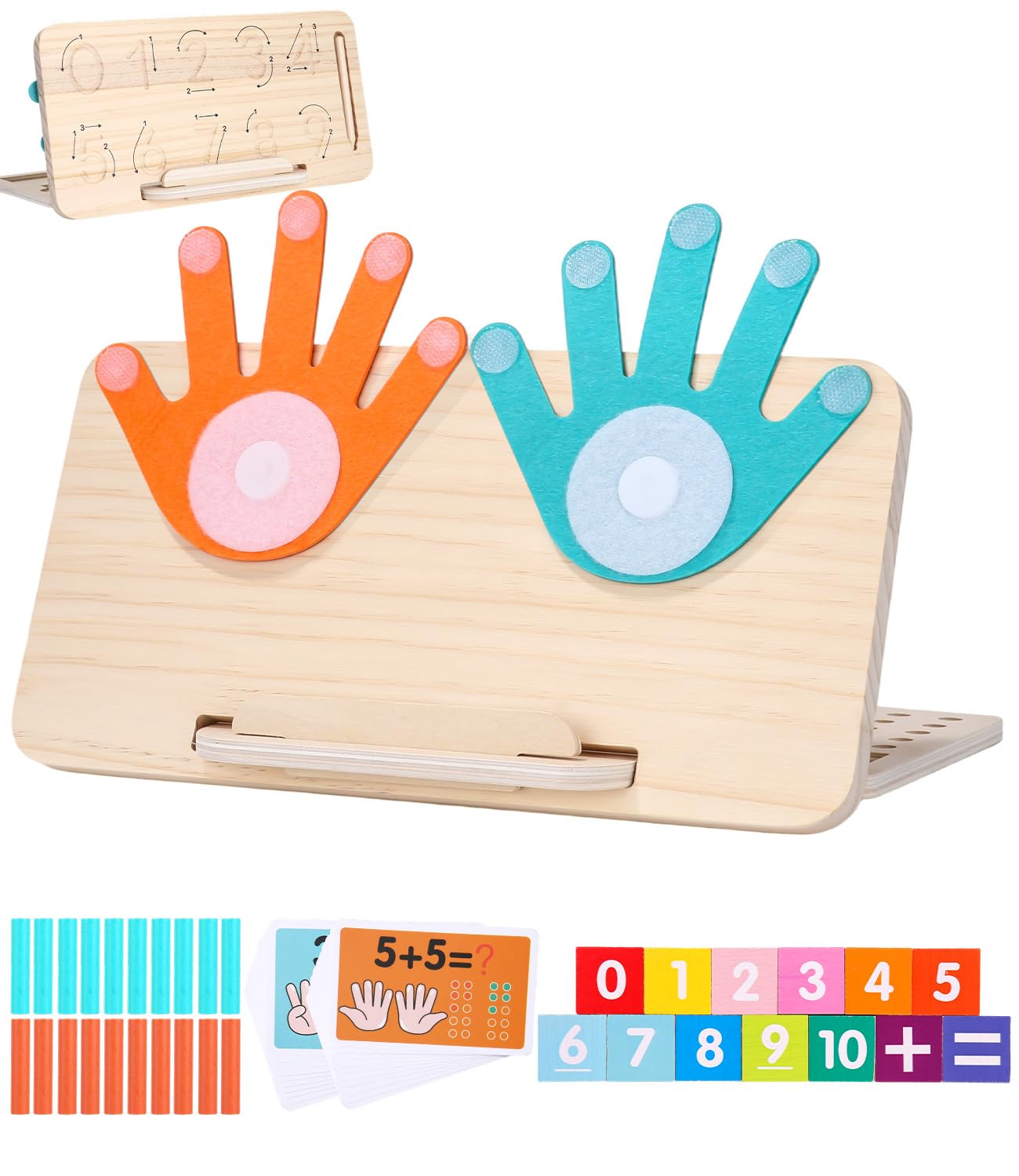 Montessori Juguete educativo a partir de 3 – 6 años, juguete de matemáticas para aprender a contar para niños, juguete educativo de números, juguete Montessori para la educación de niños en