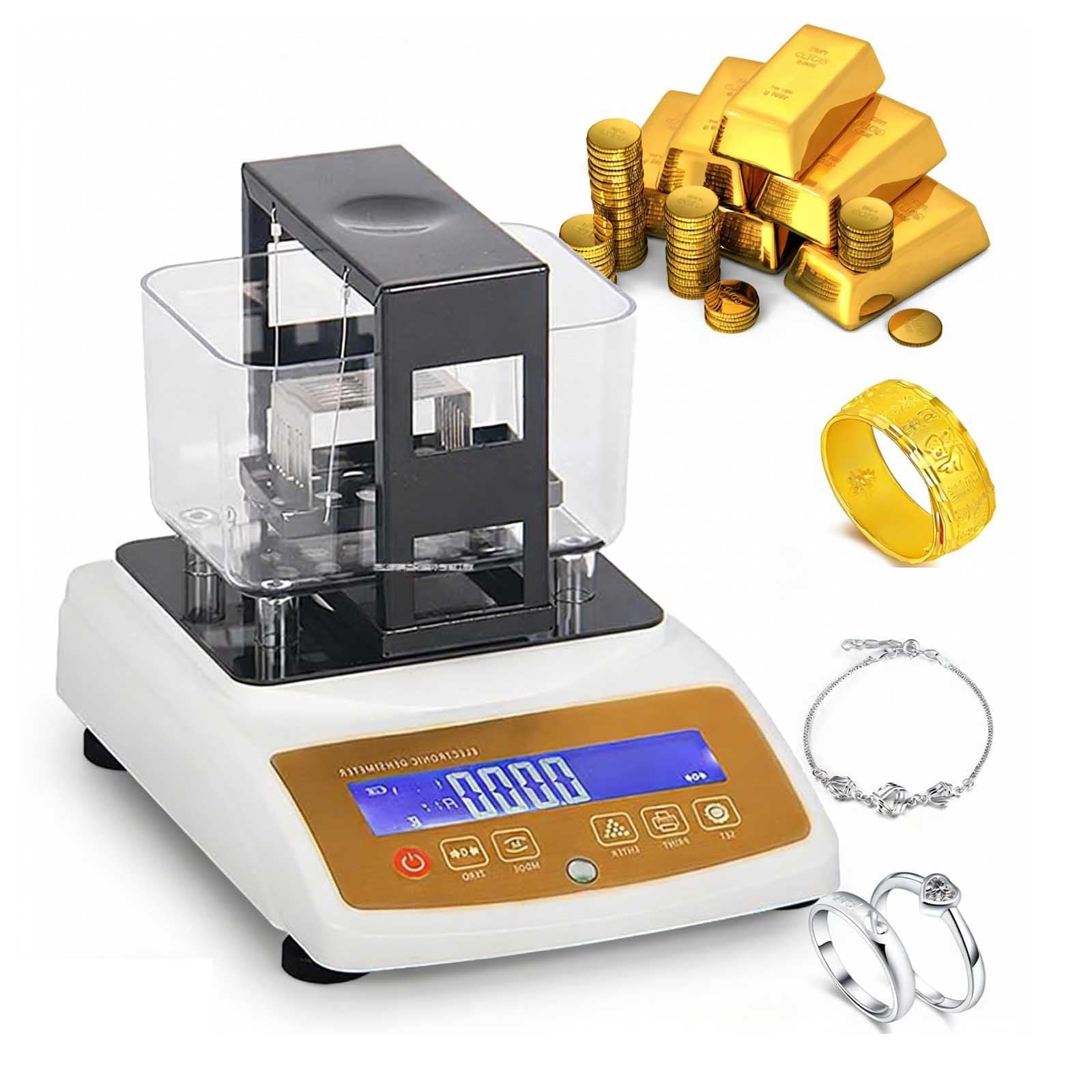 Probador de pureza de oro, medidor de densidad de metales preciosos para oro, plata, paladio, platino, ideal para venta de joyas, reciclaje, procesamiento y casas de empeño