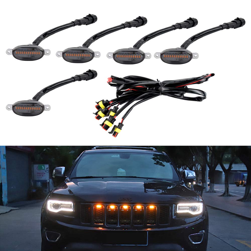 Buy LECART 5Pcs LED Front Grille Light for Jeep Grand Cherokee 5 in 1