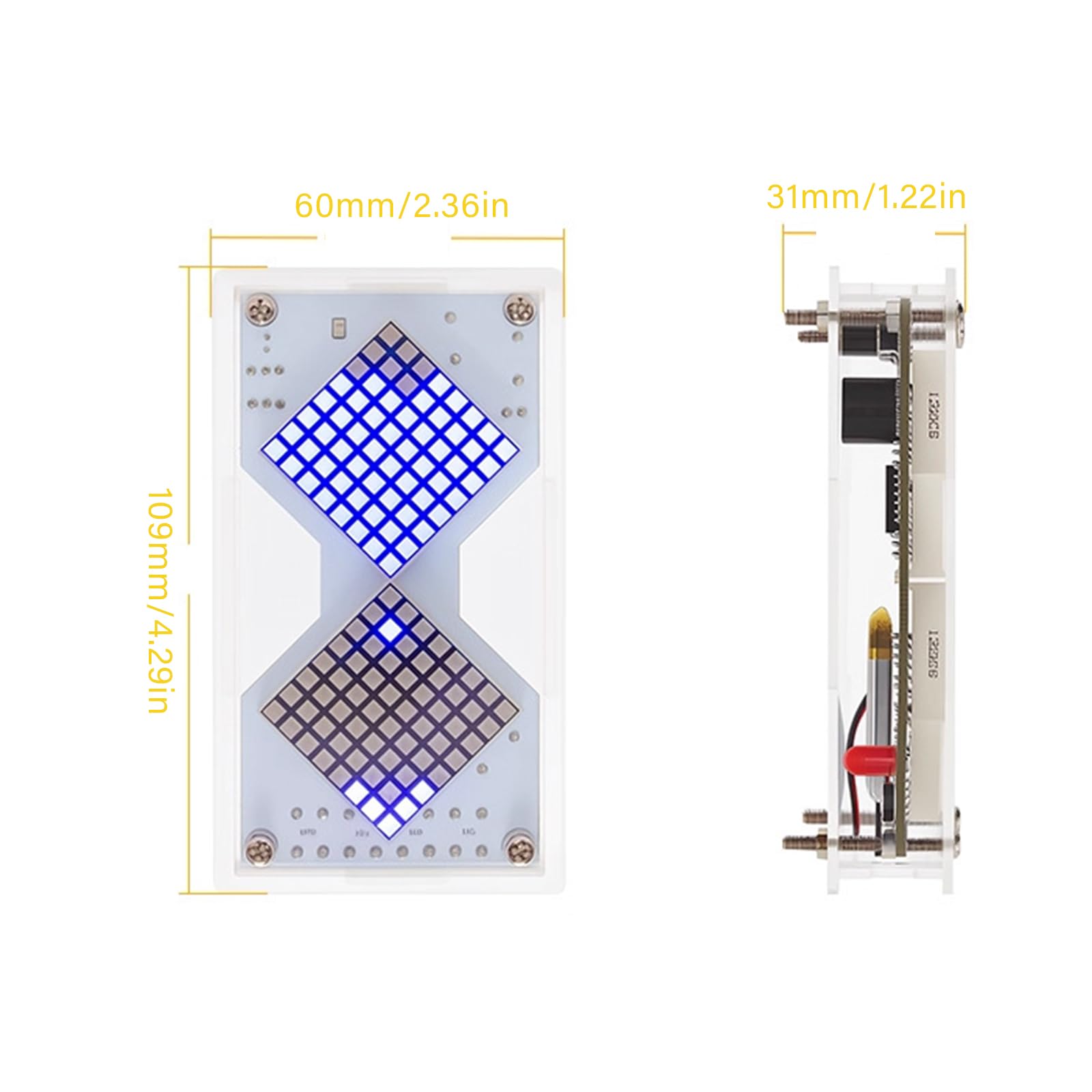 LED Elektronik mit Gravitationserkennung, 1-99-Minuten Timer, Digitale Sanduhr, Dekompressionsspielzeug Technologie, Gravitations Timer