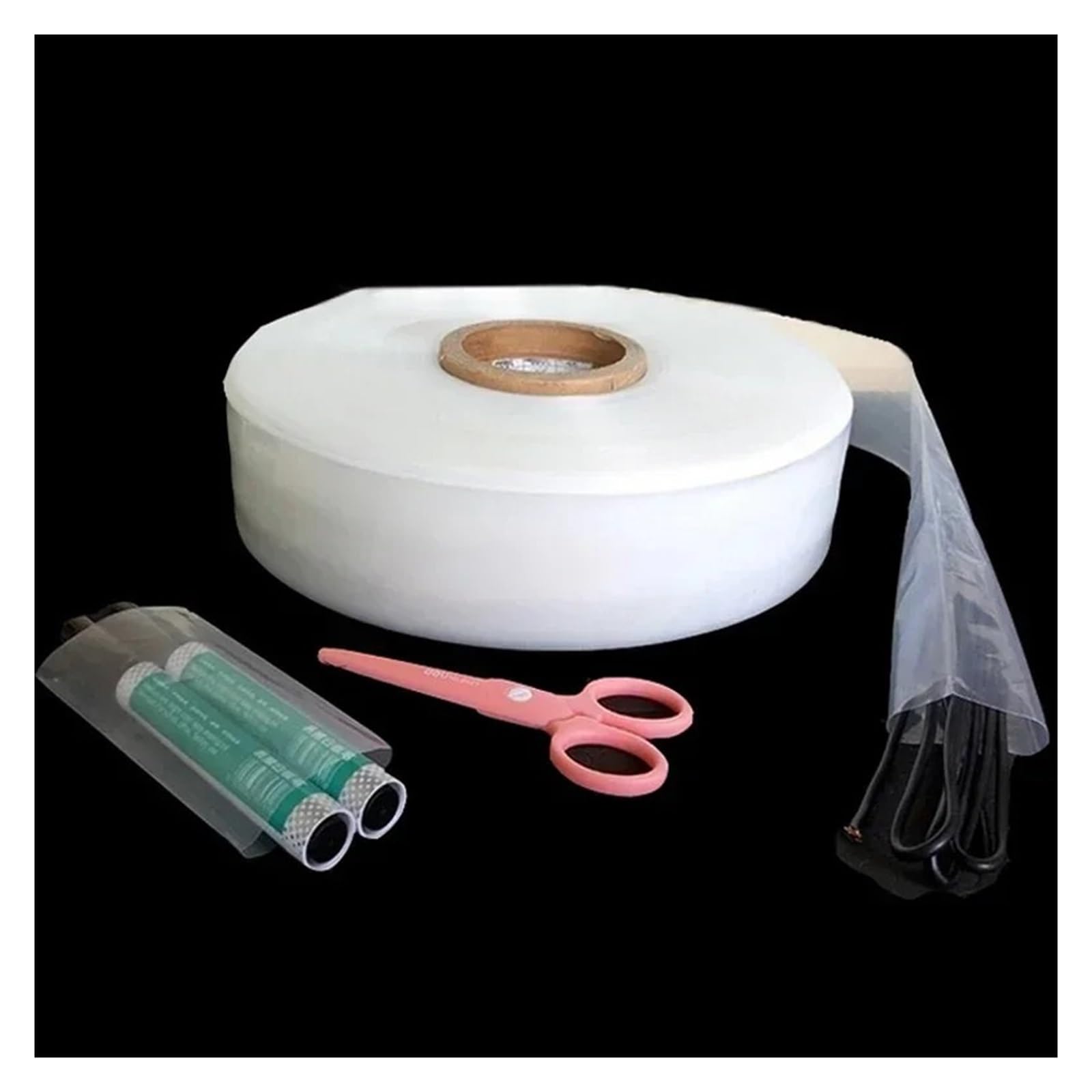 imballaggio di pallet pesanti, Sacchetto for la polvere in plastica resistente, bocca piatta, trasparente, for imballaggio postale, for alimenti(15cm Wide)