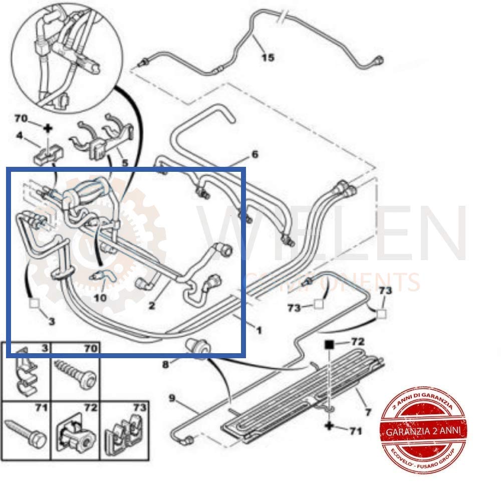 C I T R O Ë N C2 C3 I II PLURIEL XSARA, P E U G E O T 1007 206 /+ 207 /+ 307 BIPPER 1.4 HDI KIT TUBI CONDOTTO CARBURANTE SENSORE POMPA COMPATIBILE OEM 1574.S9 1574S9
