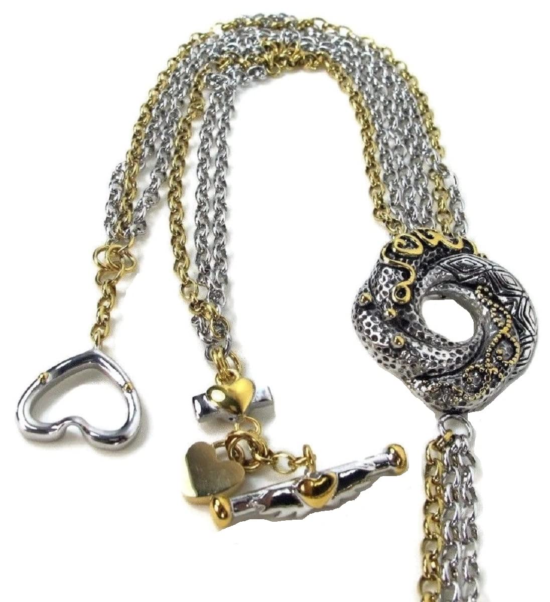 thecostumebase 007 Collar argelino Loveknot Vesper Lynd Casino Royale Accesorios nudo de amor, metálico, talla única, acero inoxidable