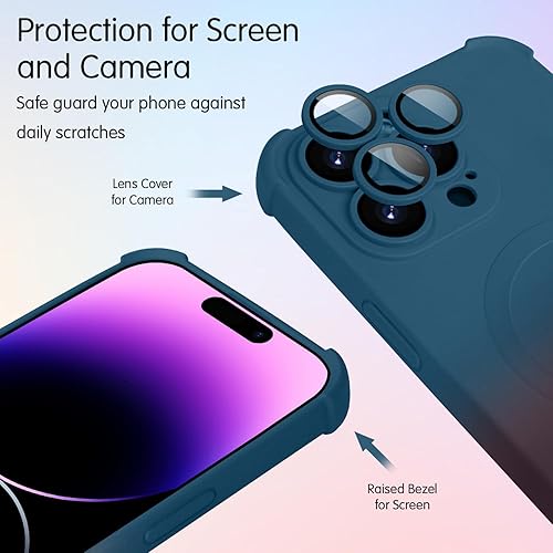 Miniatura 3 de Funda magnética para iPhone 14 Pro Max de 6.7 pulgadas compatible con MagSafe, bonita funda de teléfono con degradado femenino para niñas y mujeres,