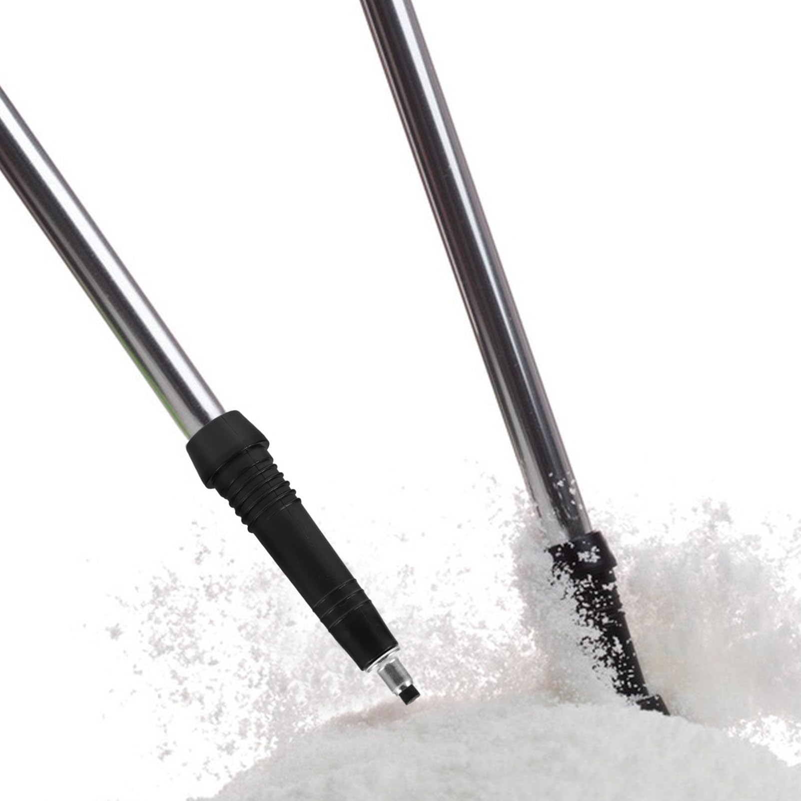 BUTIFULSIC 2pcs Alpenstock Accessories Walking Stick Tips Walking Pole Tips Trekking Stick Tip Trekking Pole Feet Walking Cane Tips Hiking Sticks End Caps Pole Tip Cover Carbon Steel Black