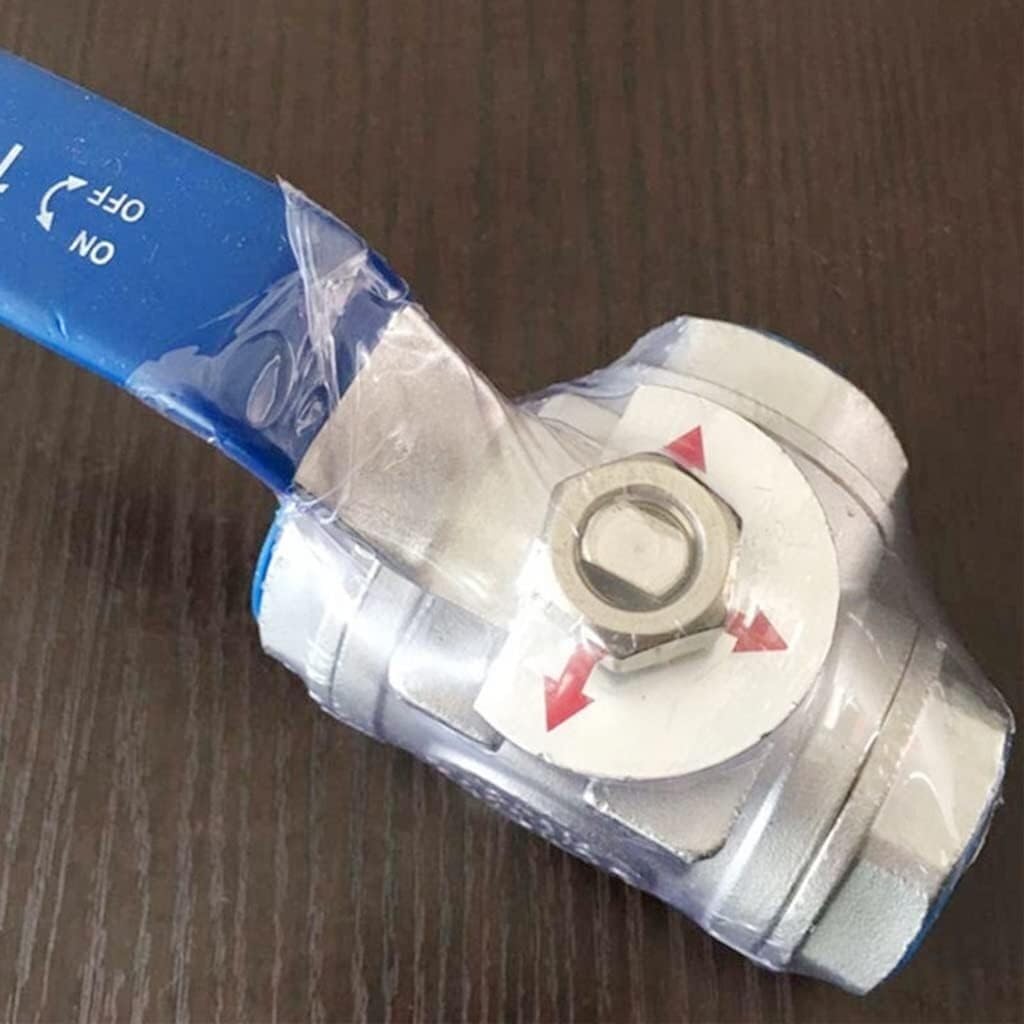1 robinet à boisseau sphérique 3 voies en acier inoxydable, 1/2" BSP femelle DN15, débit L/T pour plomberie et applications hydrauliques (type L)