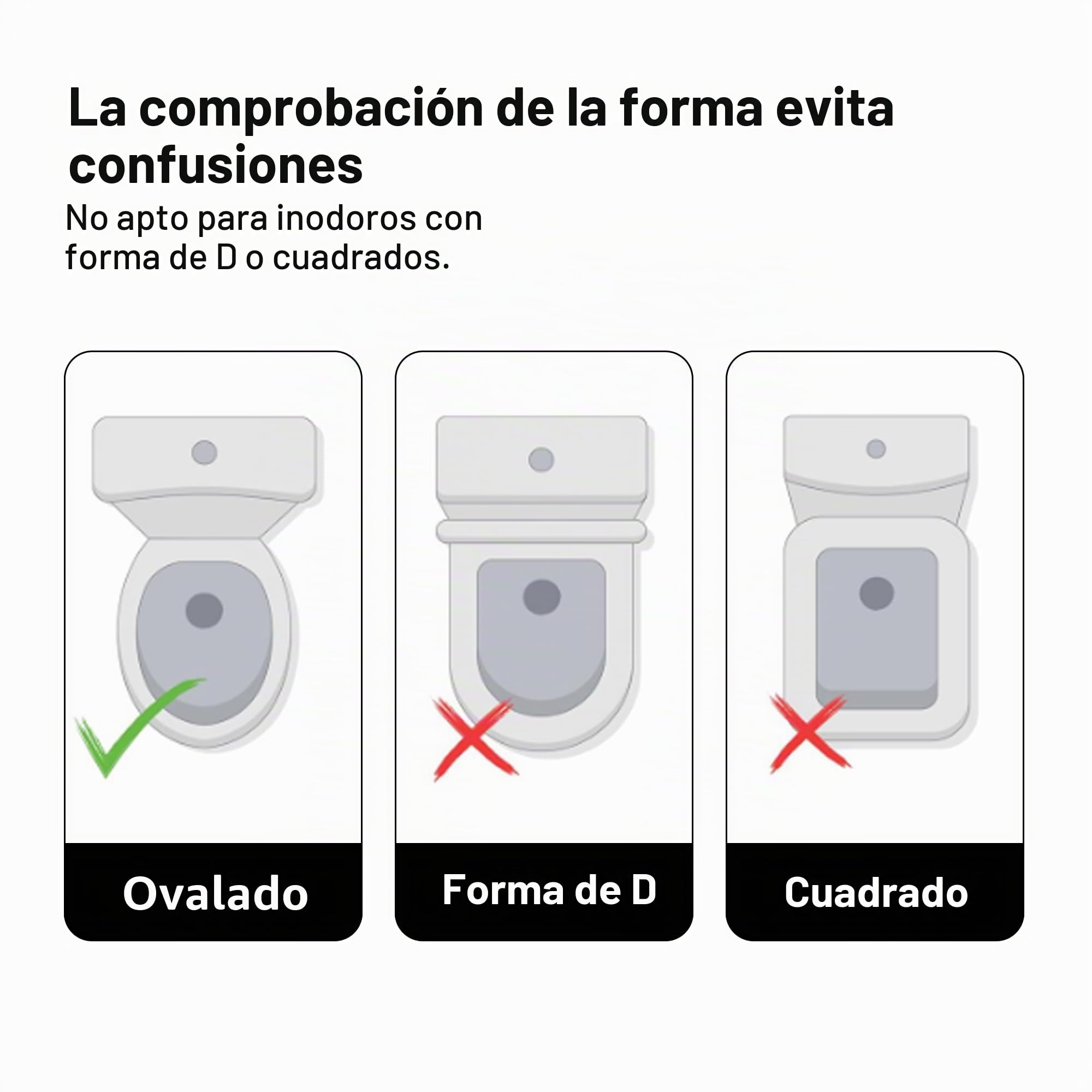 Asiento de inodoro de cierre suave, asiento de inodoro con liberación rápida para una fácil limpieza, asientos de inodoro estándar ovalados, fijación superior simple, asiento de inodoro universal, sin