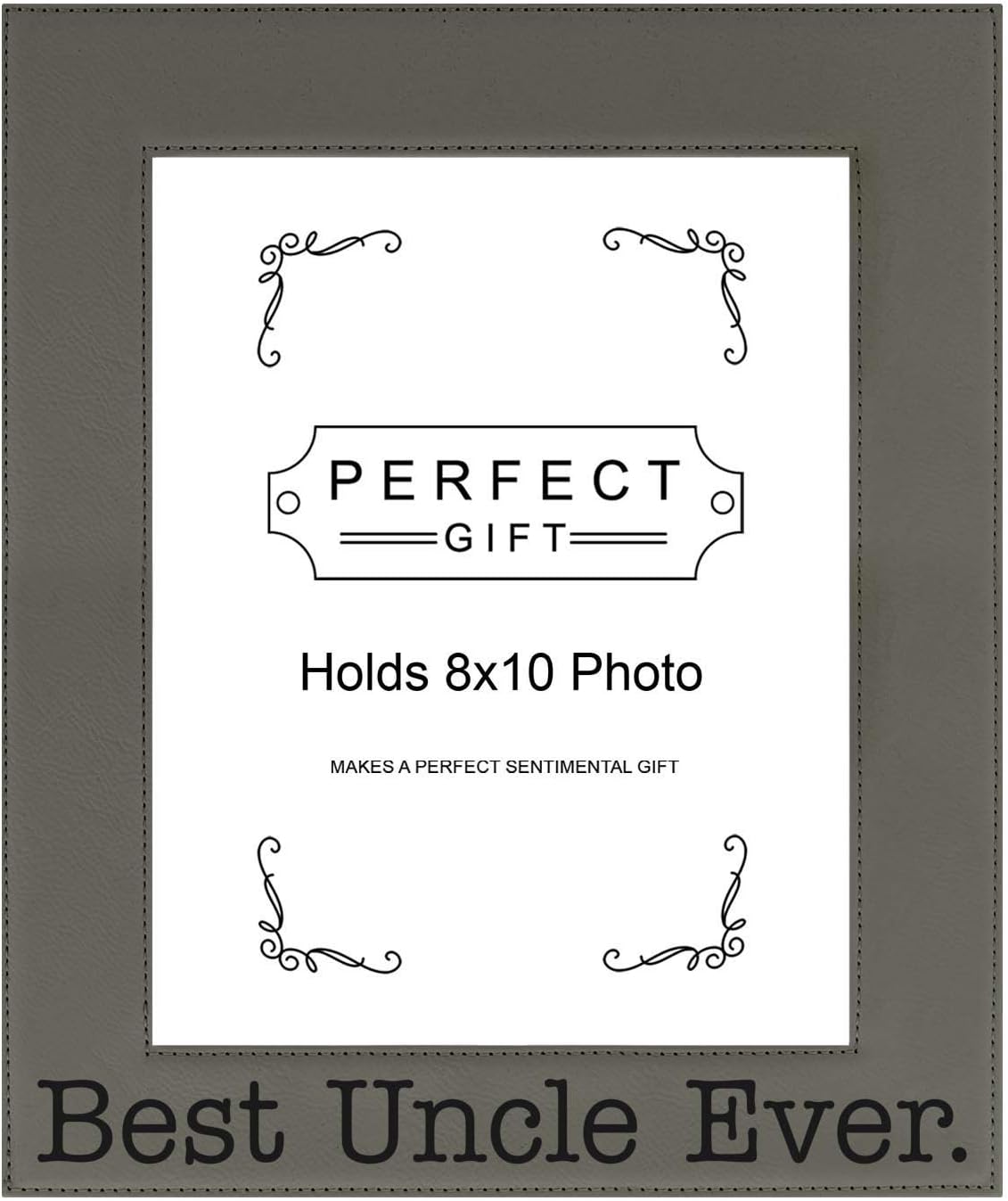 ThisWear Uncle Frame from Neice Best Uncle Ever 4x6 Leatherette Photo Frame Black