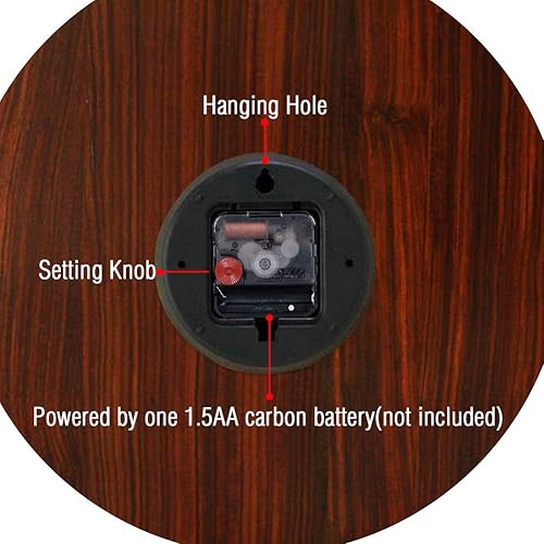 Miniatura 3 de Reloj de pared silencioso sin tictac, relojes de pared de cuarzo de calidad, funciona con pilas, relojes de decoración del hogar estilo gallo de 10