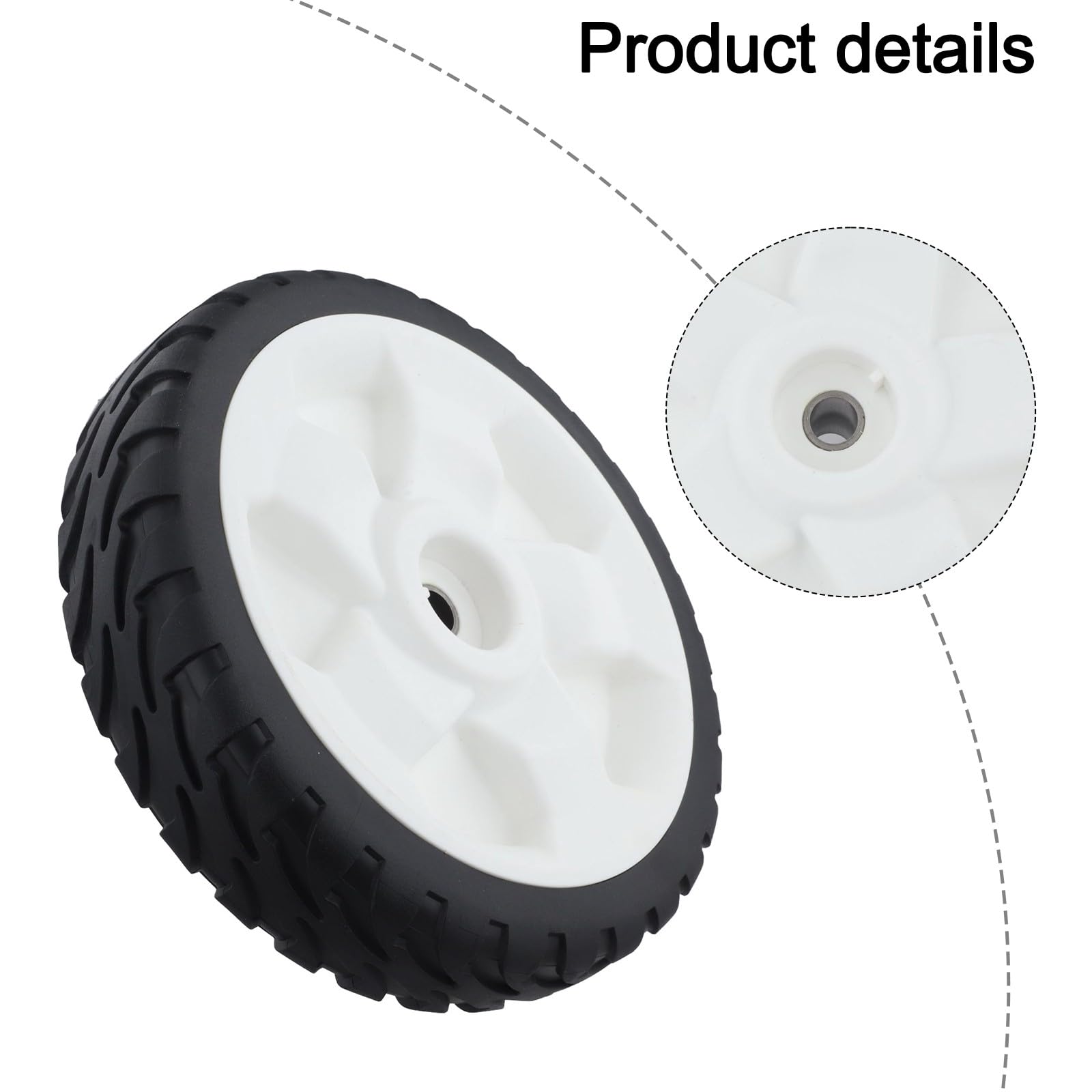 Conjunto de rueda para cortacésped de 8 pulgadas con engranaje y rodamiento para cortacésped de empuje, para piezas OEM 115-4695 138-3216