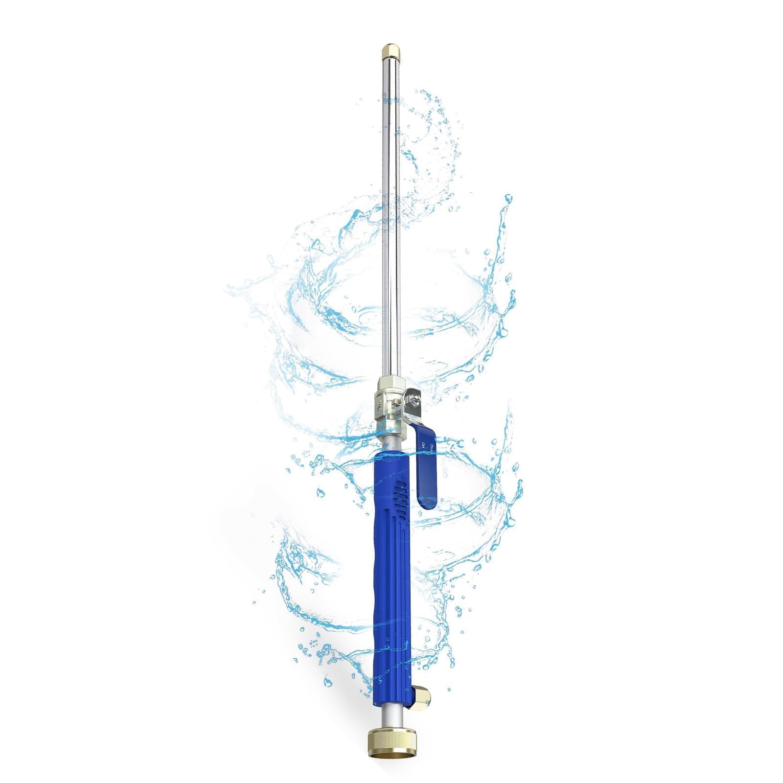 Buyplus Hydro Jet Nozzle Power Washer for Garden Hose, High Pressure Power Washer with 2 Jet Different Nozzle and Hose Quick Connectors Blue