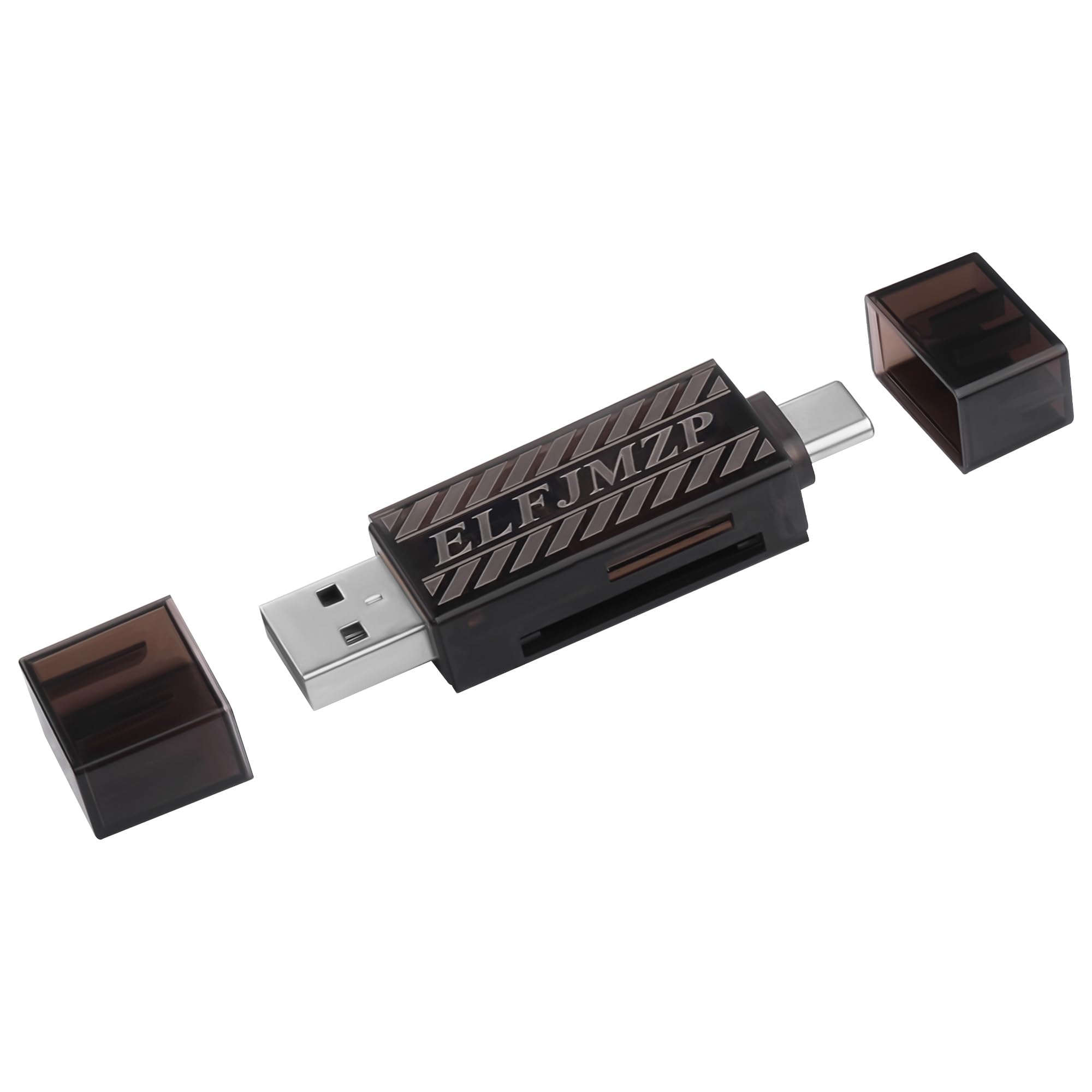 Dual Card Reader,USB/Type-C 2 in 1 Adapter for SD/TF Memory Cards-Plug and Play,No Driver Needed,10g Ultra Compact,Tea Transparent,Durable,Universal Compatibility,for Camera/Phone/Laptop-image-46