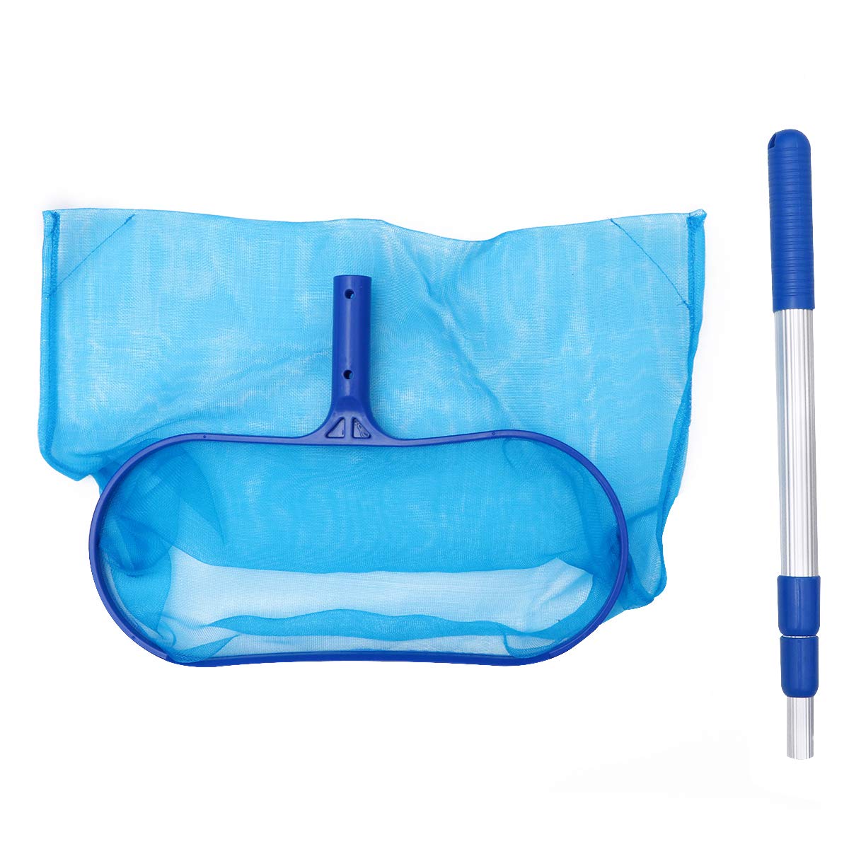 Milisten 1 Pieza Rastrillo de Limpieza de Piscina y Barra Extensible para Recoger y Residuos Herramienta Portátil para de Estanques y