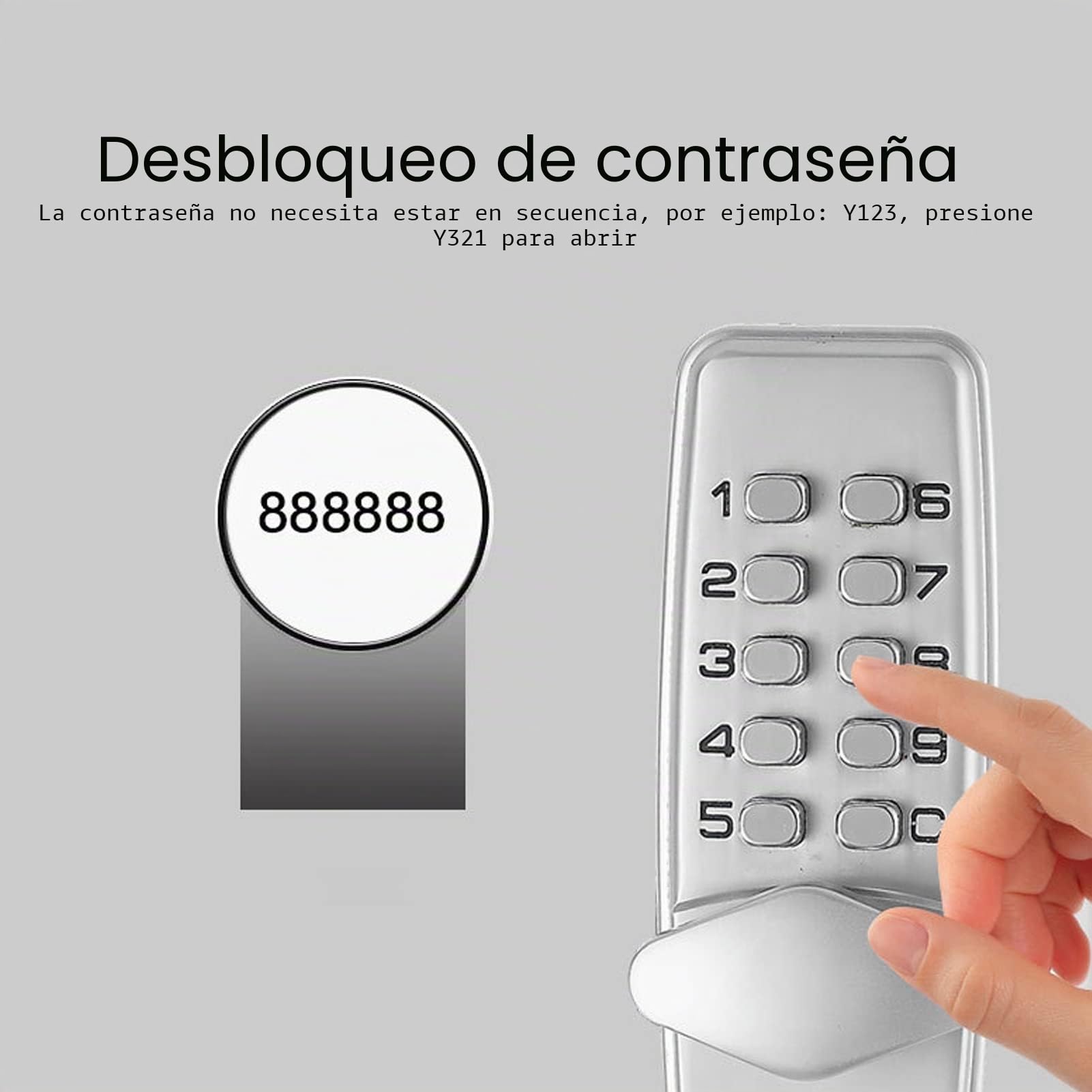 Cerradura de contraseña mecánica Multifuncional Impermeable A prueba de fuego Aleación de zinc Cerradura codificada sin llave inteligente Conjunto Cerradura de puerta combinada para oficina en casa