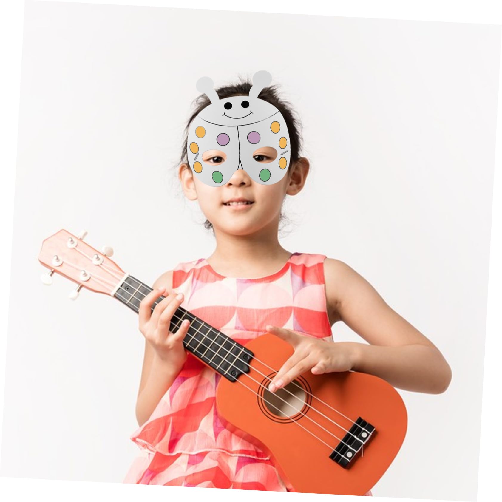 TOYANDONA Maschera Pig Mask per Bambini Set DIY con Maschere Bianche di Carta e Plastica per Colorare e Creare, per Spettacoli Teatrali e Attività Creative, con Pennarelli Stile Casuale
