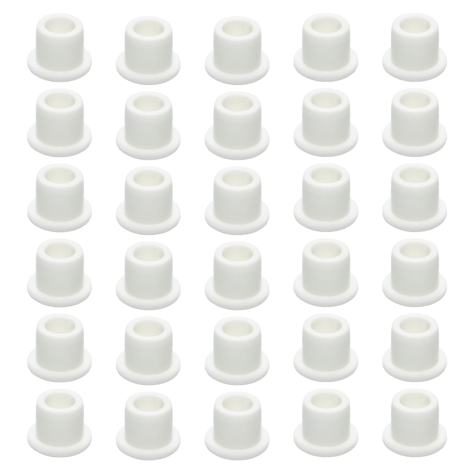 30 PCS Silicone Rubber Plug,White Hole Plug,Waterproof Plug Tube Plugs Hole Plug,Flexible Hole Plug Cover Fit for 0.47"/12mm