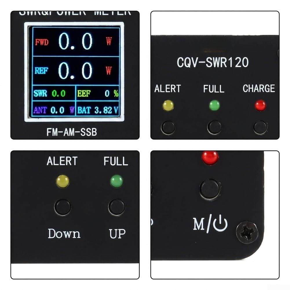 CQV-SWR120 Medidor de potencia RF y SWR Pantalla HD 120W 1.8-54MHz