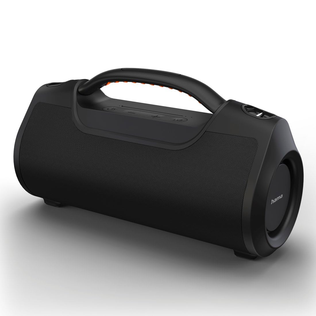 Hama Altavoz móvil inalámbrico IPX6, estéreo, Bluetooth 5.0, portátil, 60 W, Manos Libres, batería Duradera, para Fiestas, batería Externa integrada, Mini Jack de 3,5 mm, AUX, Color Negro
