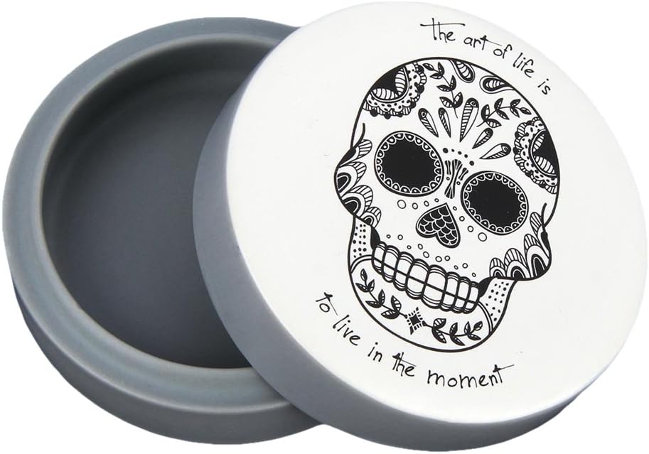 Karma Gifts Black and White Keepsake Box, Sugar Skull