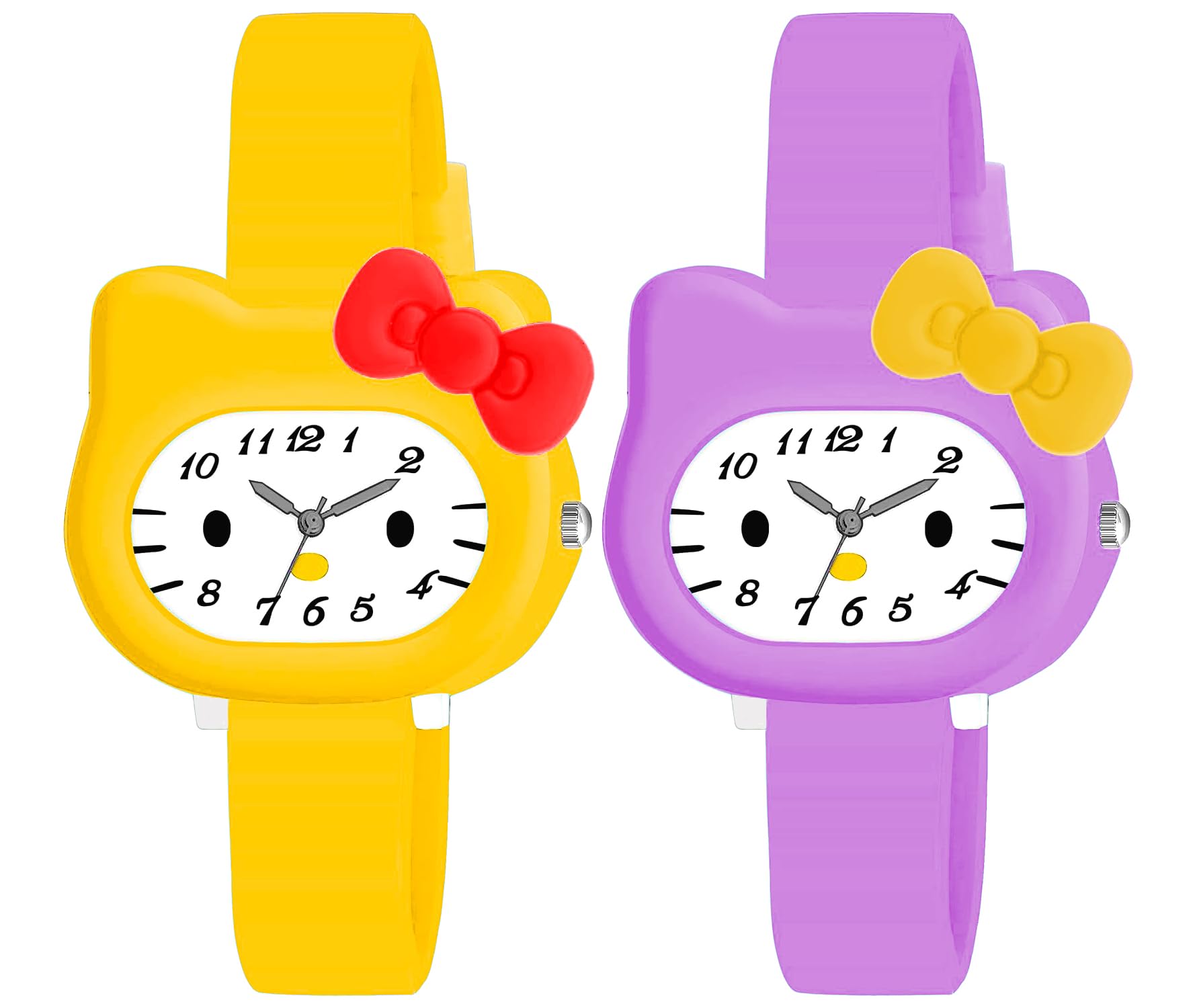 Time Up Analog Dial Cute Kitty Dial Design Combo of 2 Kids Watches for Girls & Boys (Age: 3-10 Years)-KITTYAQ-Y (Yellow-Purple) (B0CHVX7VBP) Amazon Price History, Amazon Price Tracker