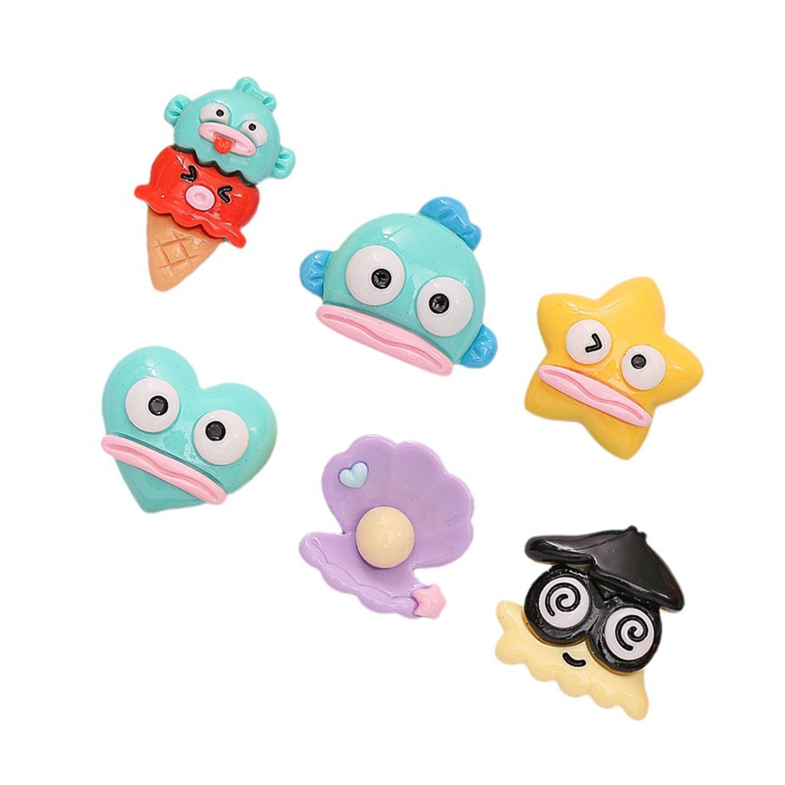 Amazon | ハンギョドン デコパーツ デコ素材 6種類 樹脂 レジン