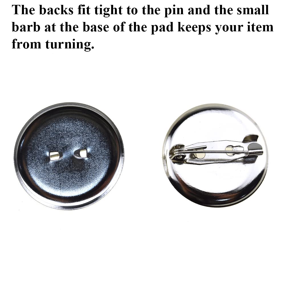 Odinest 25mm Diameter Blank Brooch Clasp Pin Lock Sturdy Flat Smooth Surface Easy Apply Customize Metal Cabochon Disk Base Bezel Trays Backs Silver 30 PCS for DIY Craft Badge Corsage Jewelry Making