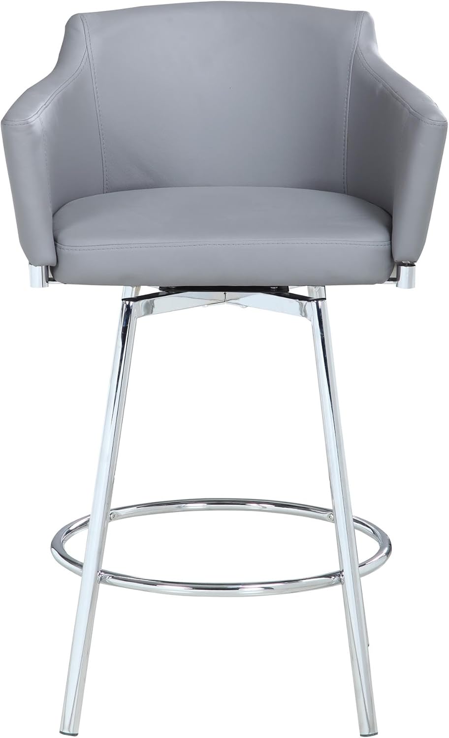 MILAN Club Bar Stool with Memory Swivel, Grey