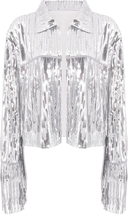 Sequin Jacket Fringe