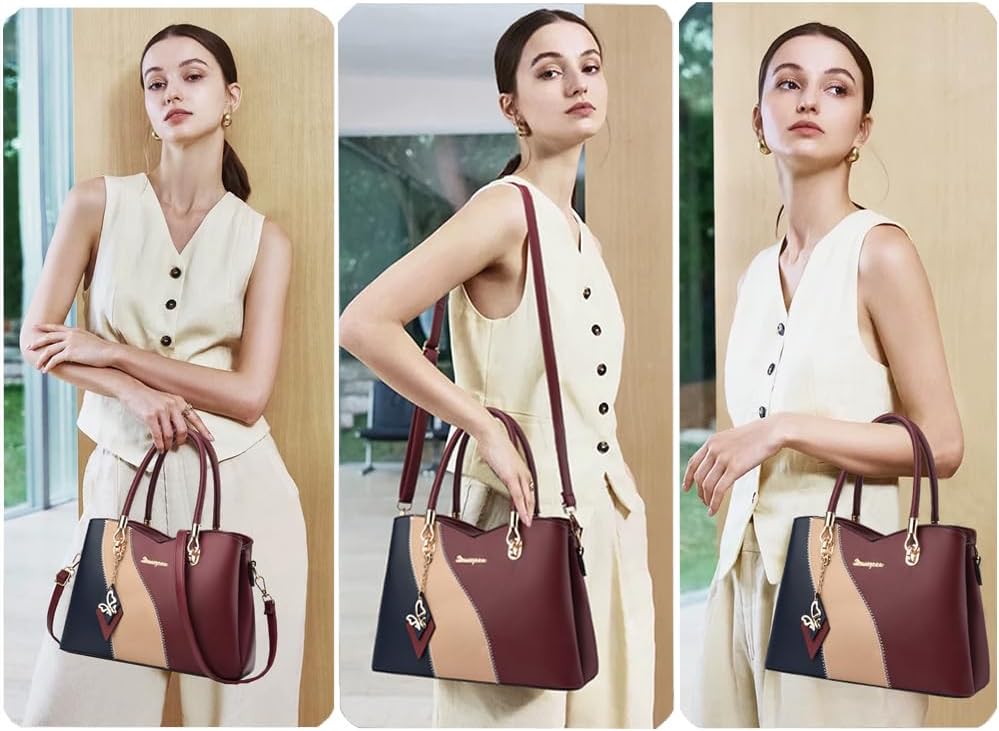 Purses and Handbags Top Handle Satchel Shoulder Bags Messenger Tote Bag for Ladies - Image 2