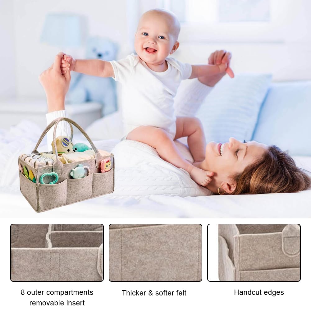 Cesta Organizadora Bebe, Organizador Pañales para Bebé, Pañal Para Bebé, Cesta Almacenamiento Portátil para Cambiar Pañales