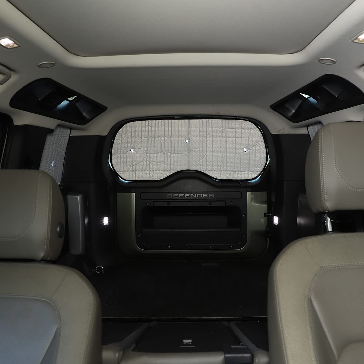 Parasole per parabrezza pieghevole per auto, riflettore per raggi UV, per finestrino anteriore e finestra in vetro per LR Defender 90 110 2004-2022 (per Defender 2020-2022, parasole in vetro a