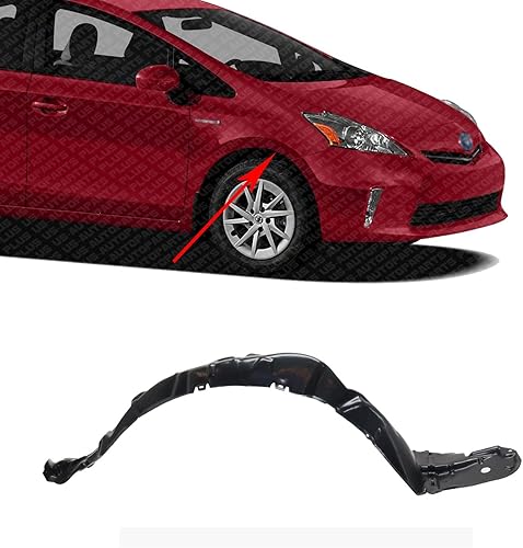 US AUTO PARTS PLUS nuevo guardabarros delantero plástico derecho lado pasajero reemplazo directo para Toyota Prius 2010-2015 5387547030 TO1249158