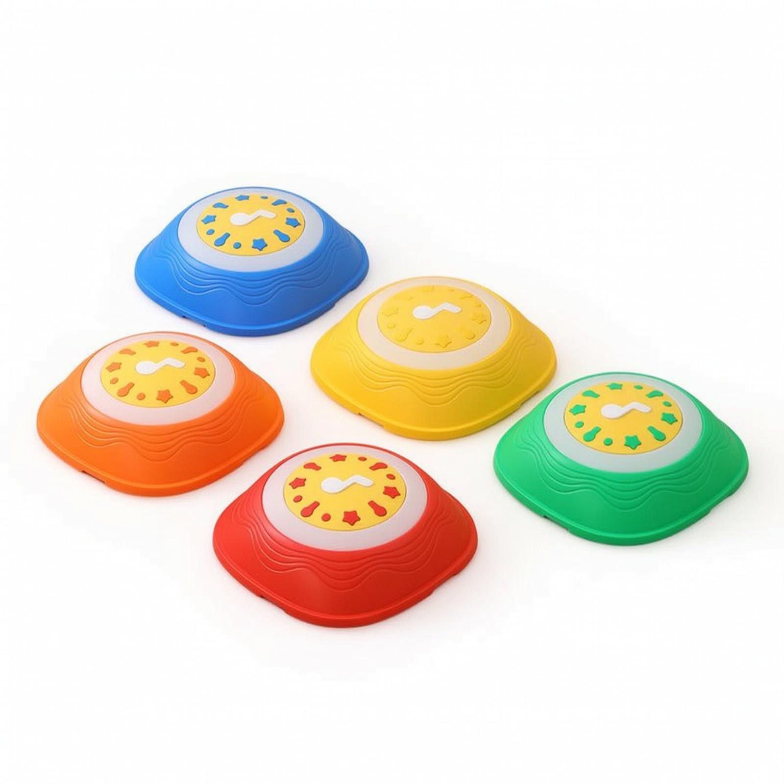 Gralara 5 Piezas Piedra Paso Infantil Antislizante Bloque Paso con Bor TPE Psicomotriz Juego Piedras Equilibrio con Bolsa Almacenamiento